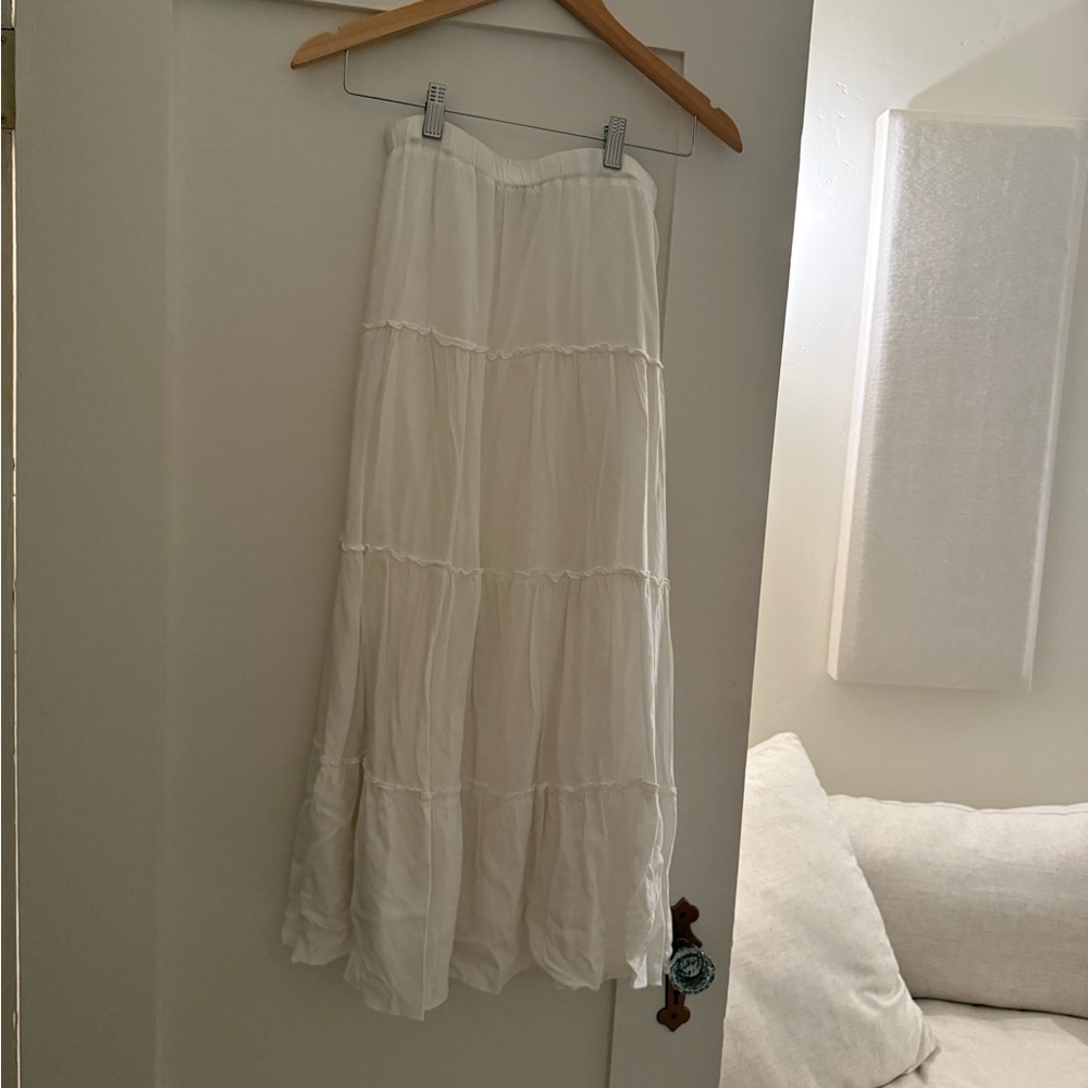 White Cotton Skirt Brandy Melville